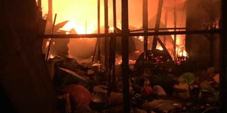 Fire Destroys Shops at Madina Market; No Casualties Reported