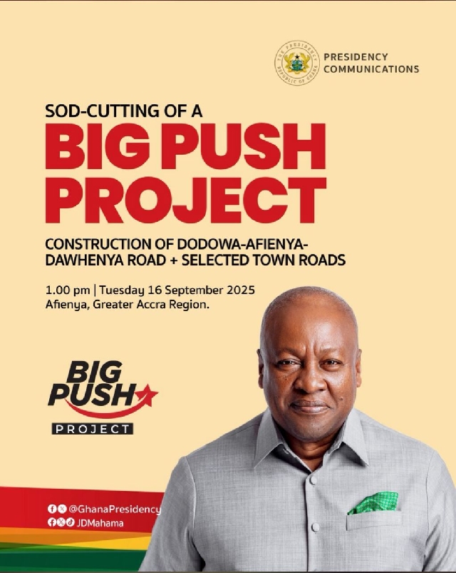 Mahama cuts sod for Dodowa-Afienya-Dawhenya Road Today