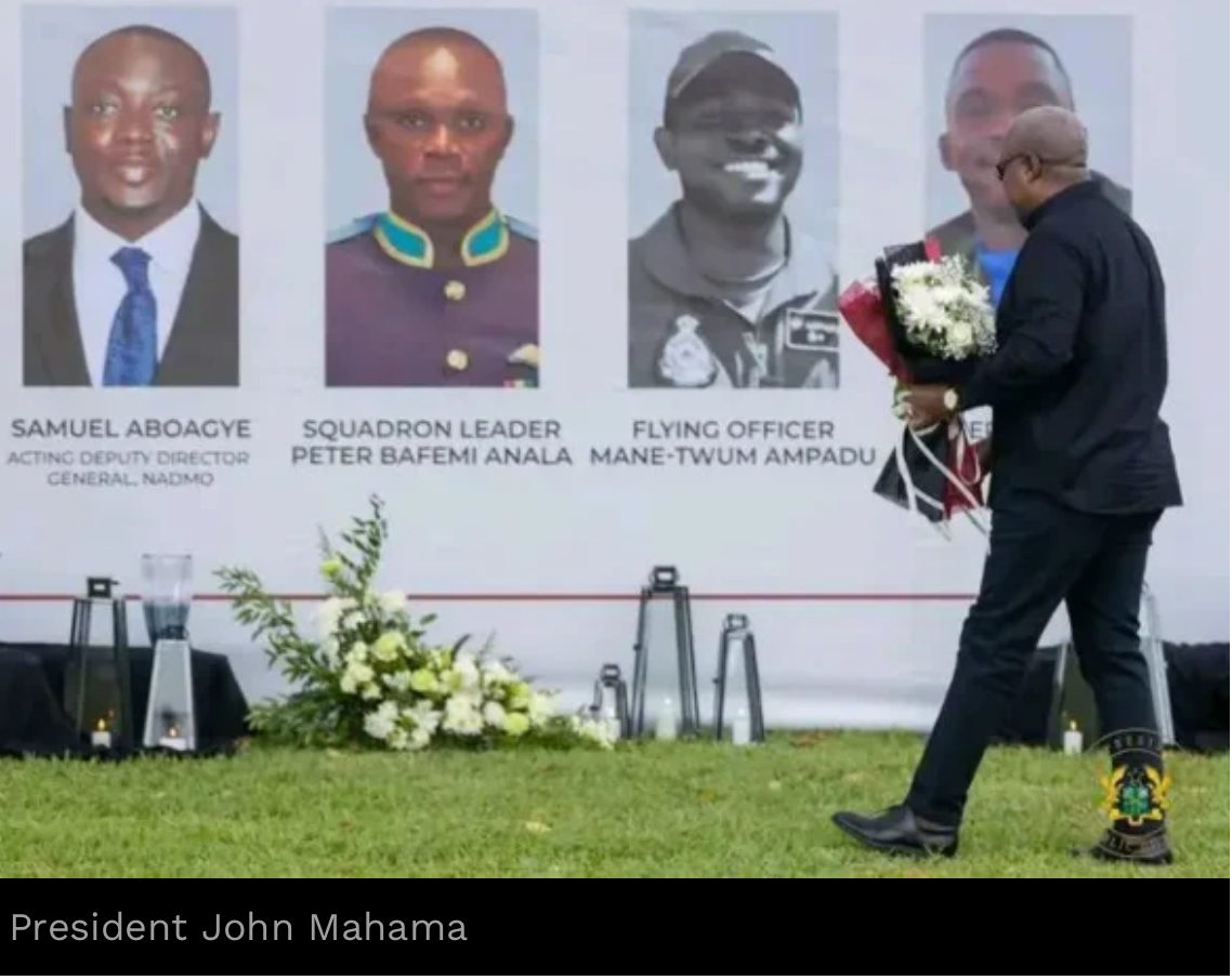 Mahama Sets Up Fund for Children of Helicopter Crash Victims