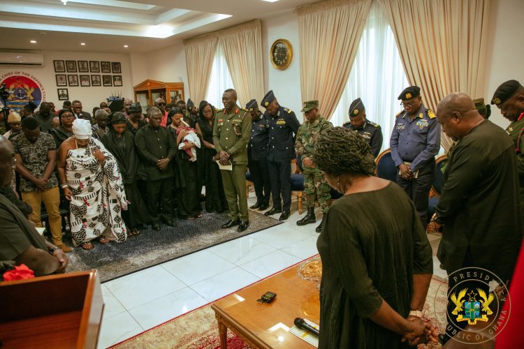 Mahama Visits Bereaved Families of Air Force Officers Killed in Helicopter Crash