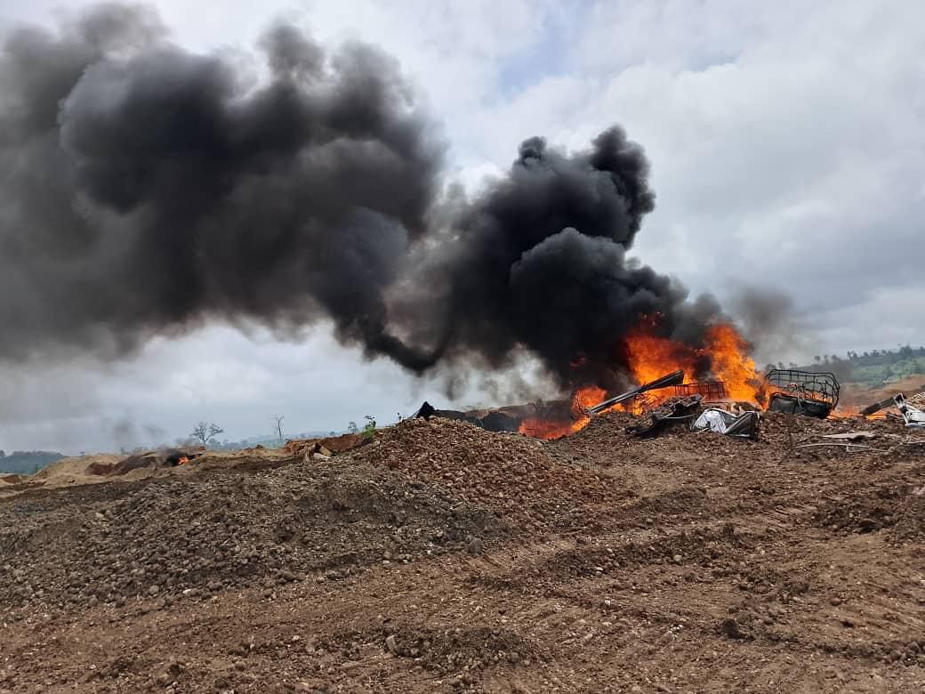 NAIMOS, Soldiers Raid Atwima Mponua Forest, Clamp Down on Galamsey